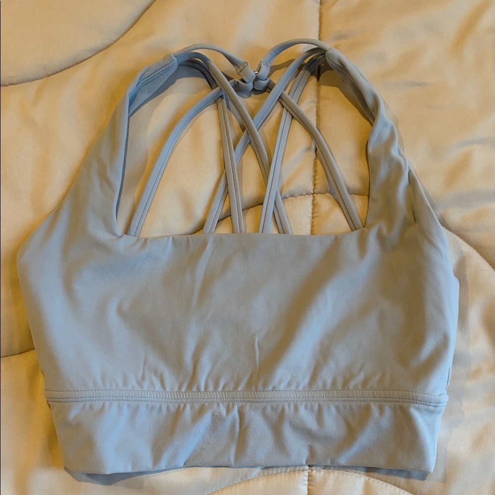 BuffBunny Strappy Sports Bra - Soft Blue